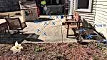 Naperville sunken cracked patio