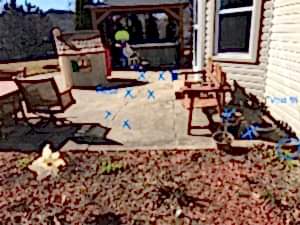 Naperville sunken cracked patio
