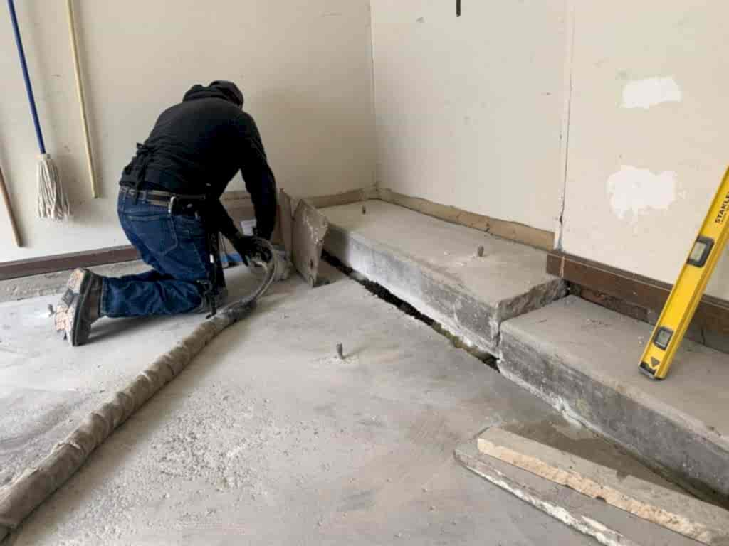 Raising a Sunken Garage Floor