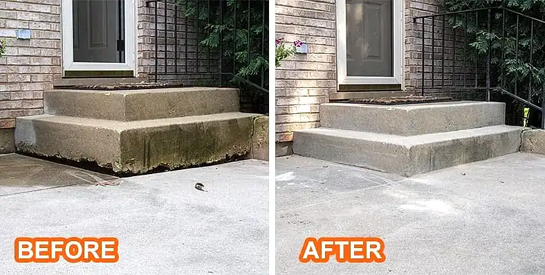 Steps Leveling Before After Elmhurst